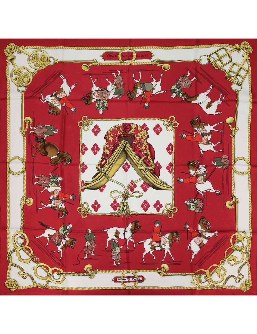 Carré HERMES Equitation Japonaise soie