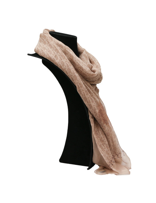Châle DIOR voile de soie monogramme