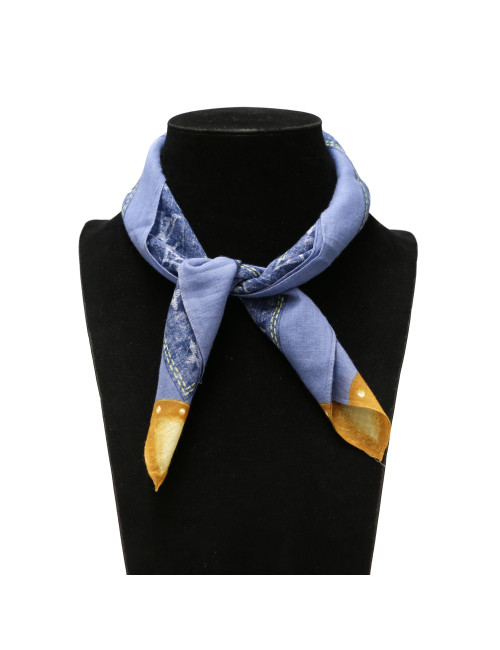 Mini carré LOUIS VUITTON coton