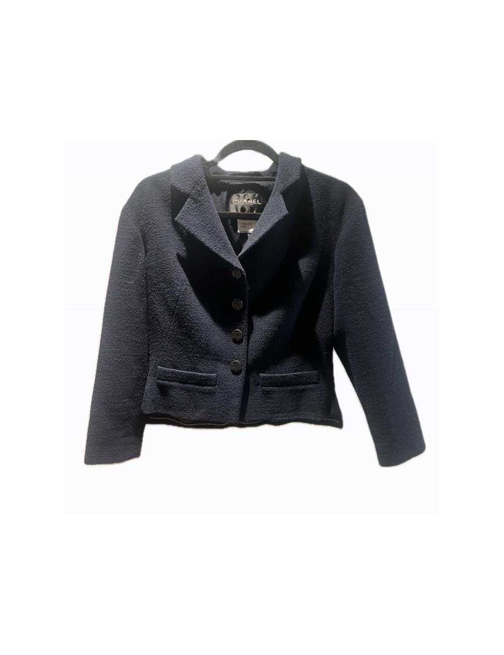 Veste T42 CHANEL courte bleu foncé