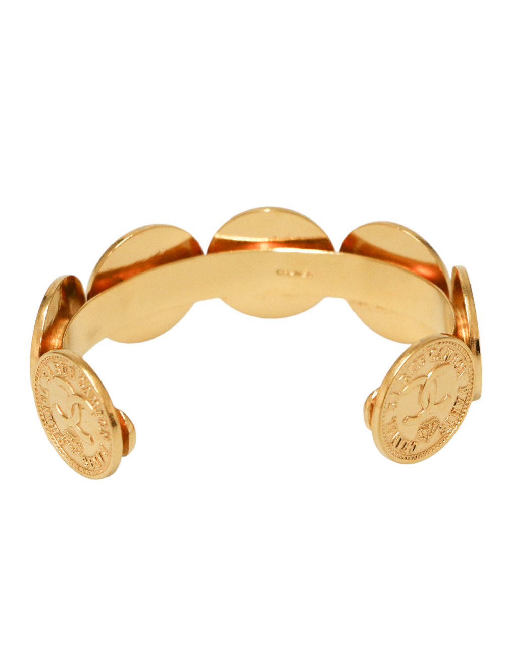 CHANEL vintage gilded coin cuff