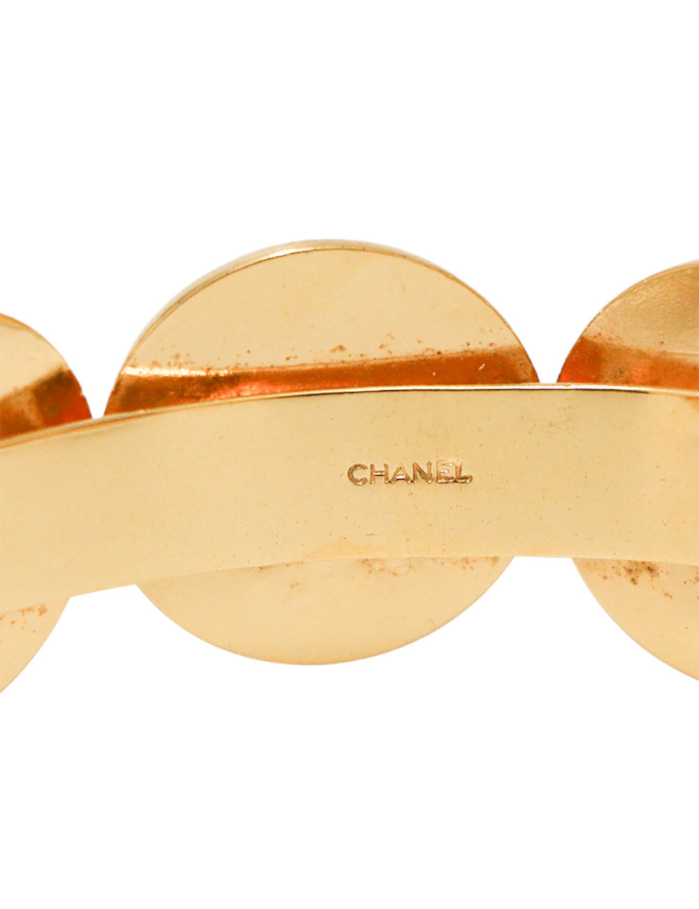 CHANEL vintage gilded coin cuff