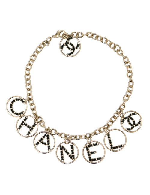 Collier CHANEL doré pâle