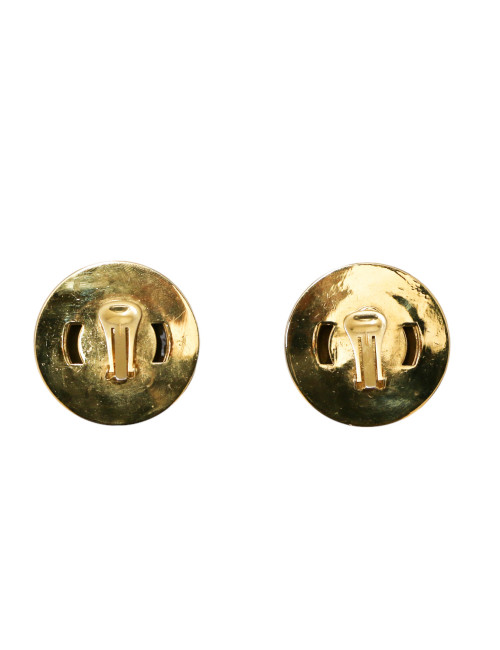 CELINE gold plated necklace, bracelet and clip-on earrings set