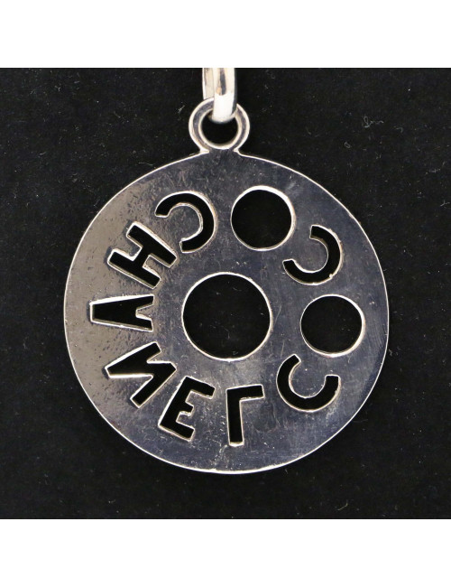 CHANEL vintage silver Coco long necklace