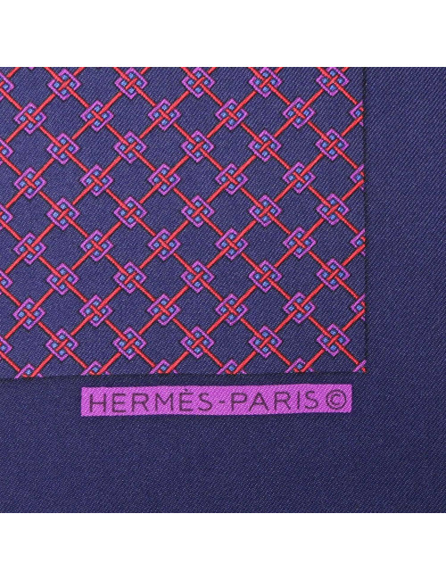 Pochette soie HERMES 