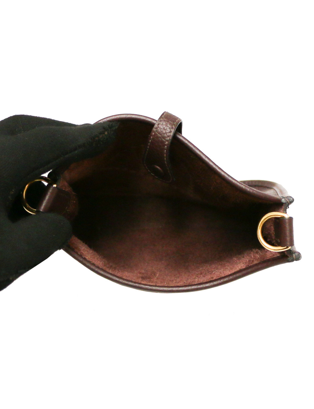 Mini Evelyne HERMES taurillon Marron Mahogany