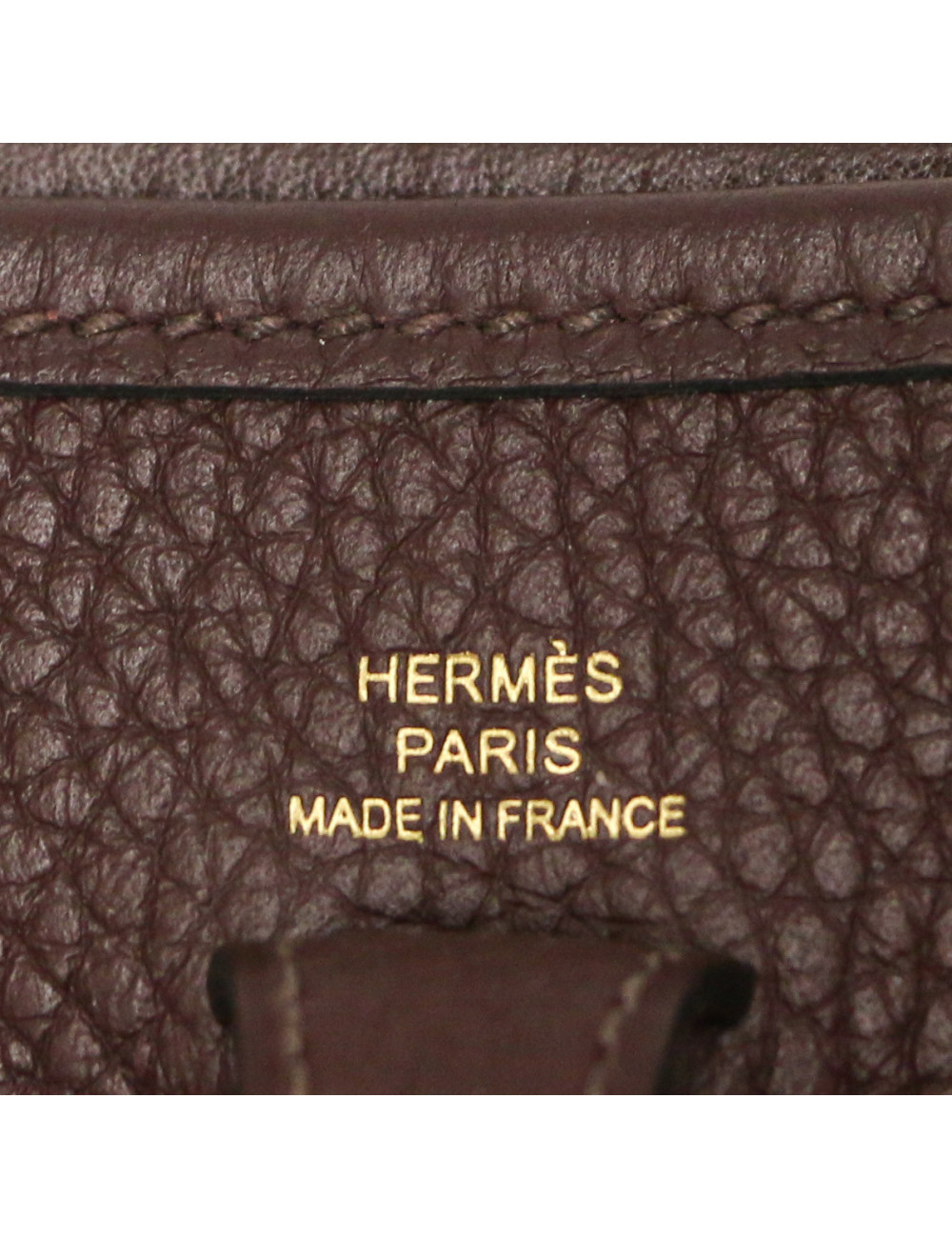 Mini Evelyne HERMES taurillon Marron Mahogany