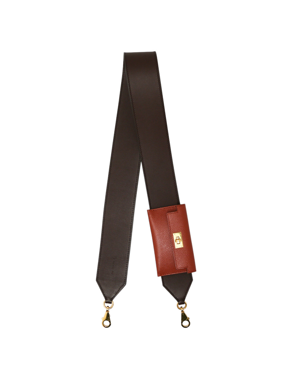 HERMES Boudoulière Kelly pocket T 85 rouge sellier
