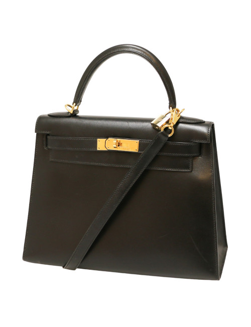 Sac HERMES Kelly II 28 cuir box