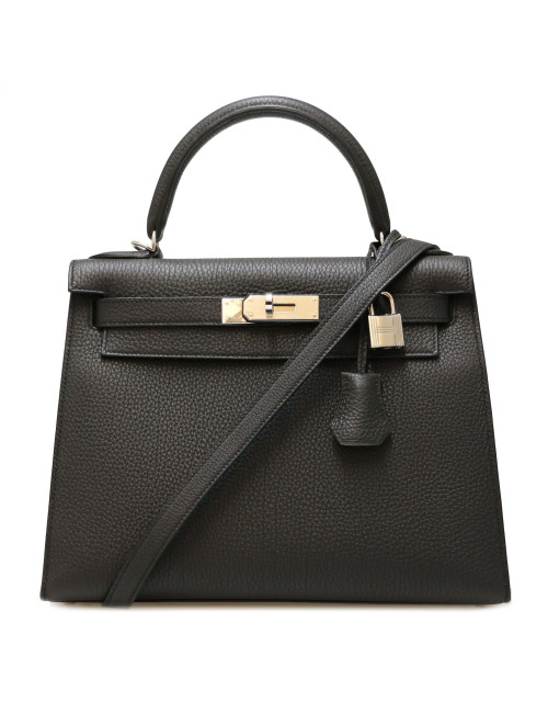HERMES Kelly II 28 black Togo leather