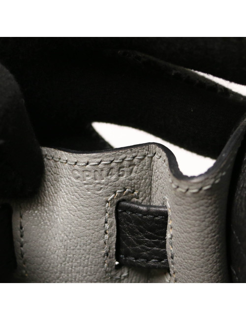 HERMES Kelly II 28 black Togo leather