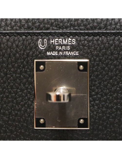 HERMES Kelly II 28 black Togo leather