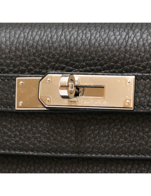 HERMES Kelly II 28 black Togo leather