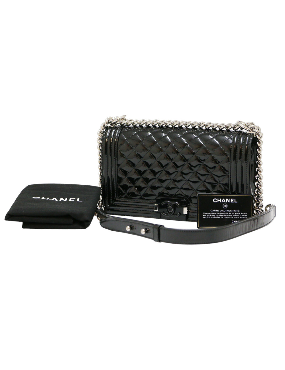 Sac Boy CHANEL verni noir All black