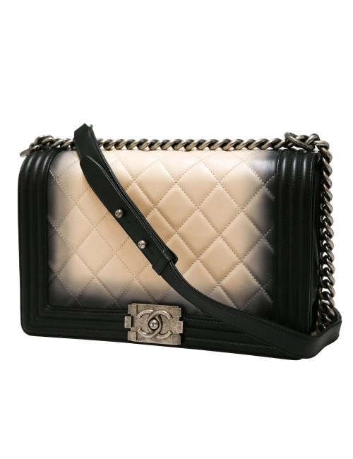 Sac Boy CHANEL cuir bicolore