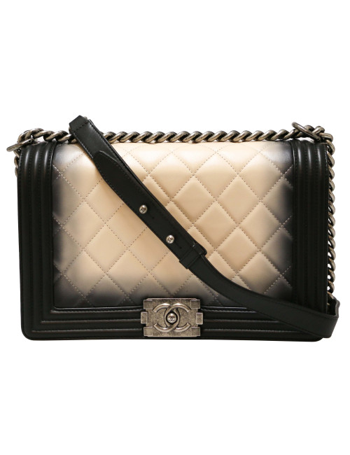 Sac Boy CHANEL cuir bicolore