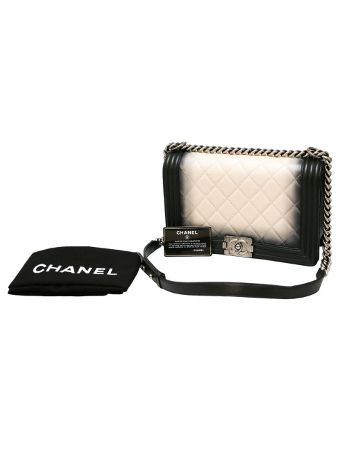 Sac Boy CHANEL cuir bicolore