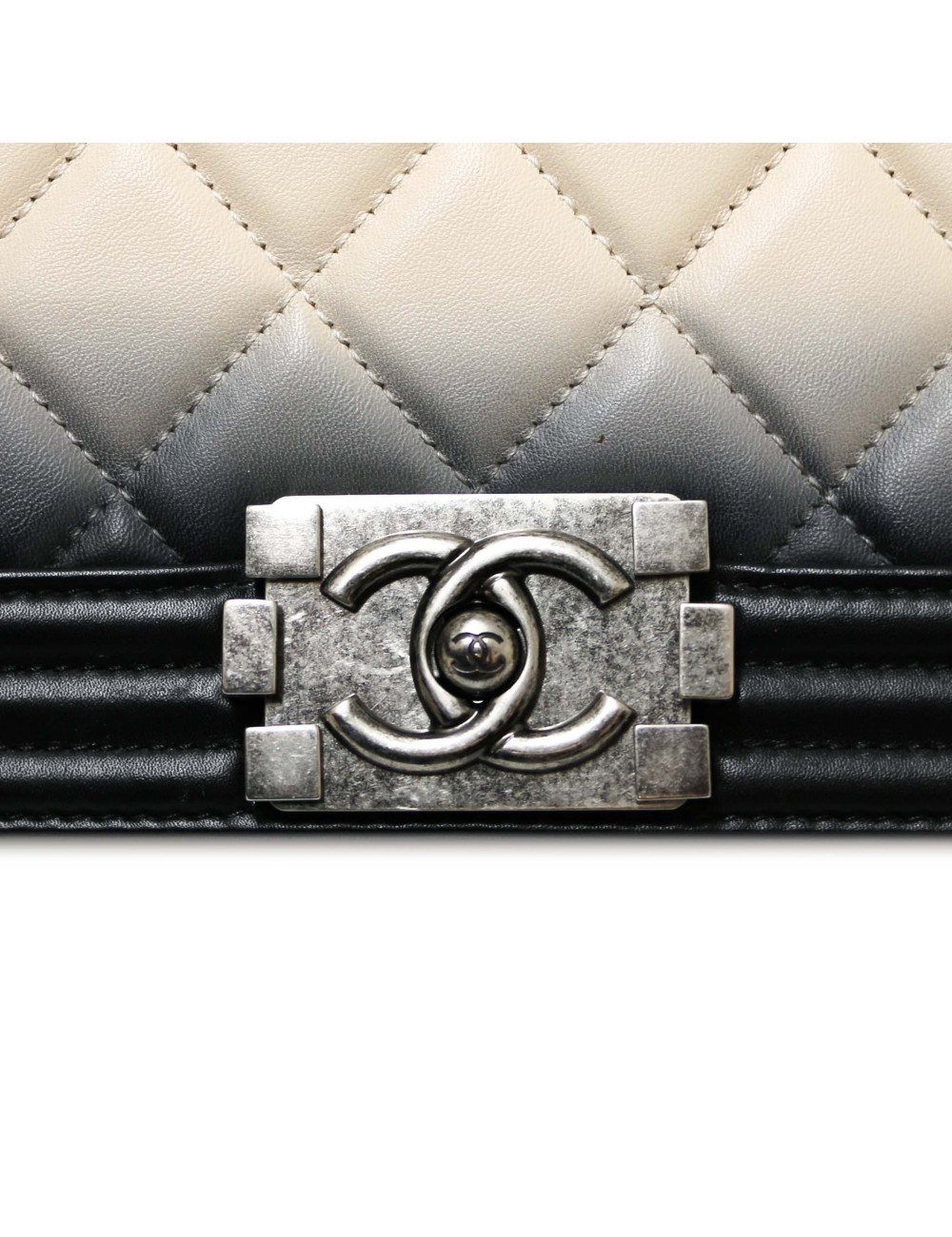 Sac Boy CHANEL cuir bicolore