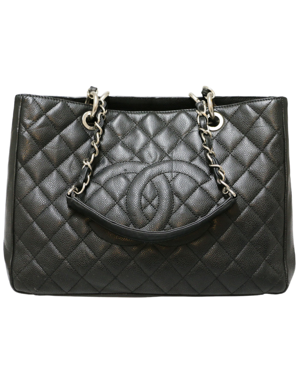 Cabas CHANEL cuir caviar noir