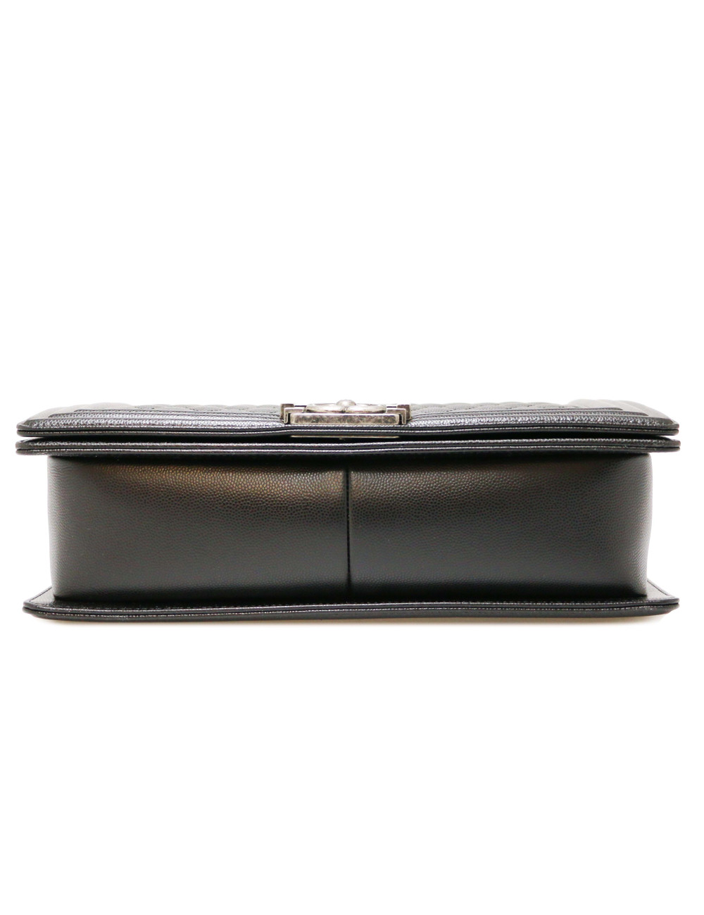 Sac Boy CHANEL cuir grainé noir