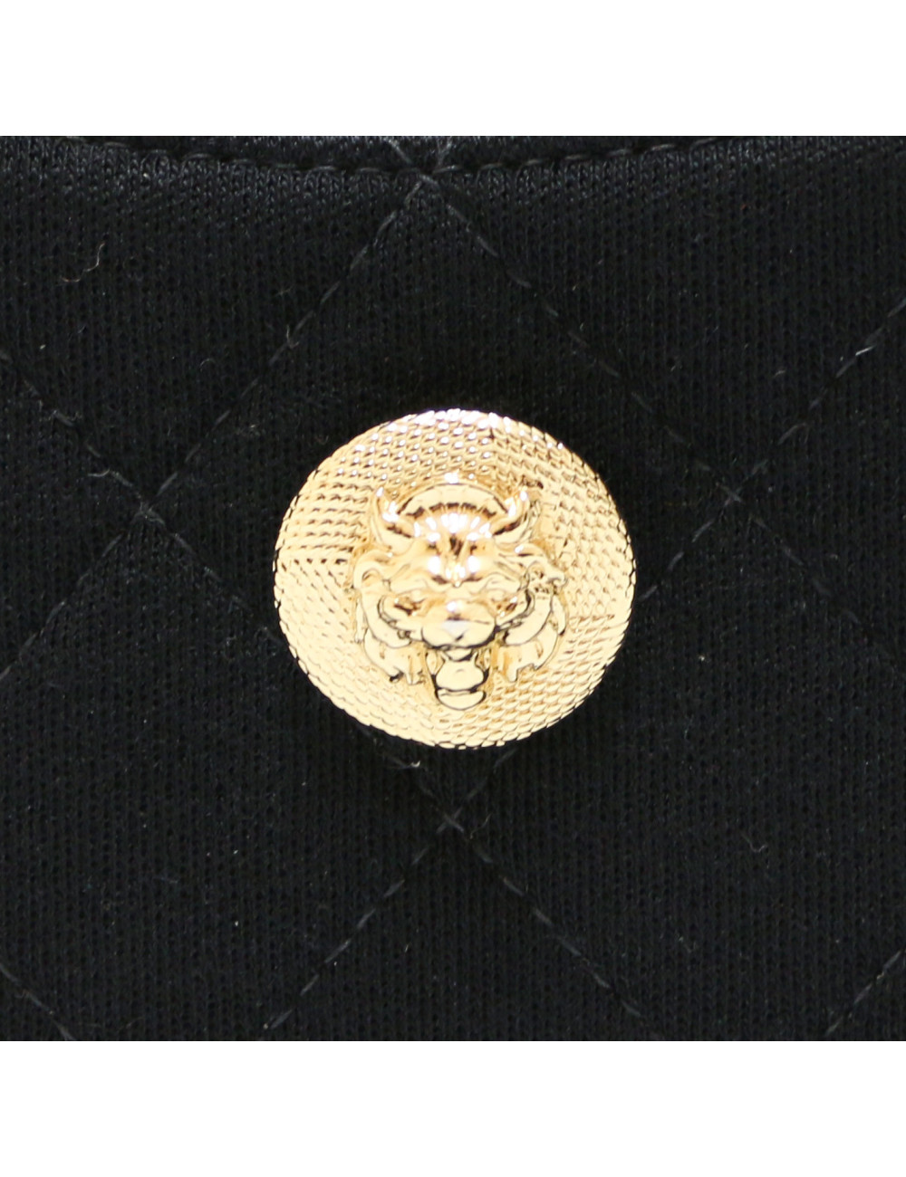 Sac CHANEL cuir et tweed noir