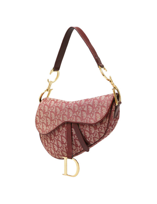 Saddle DIOR bordeaux monogram