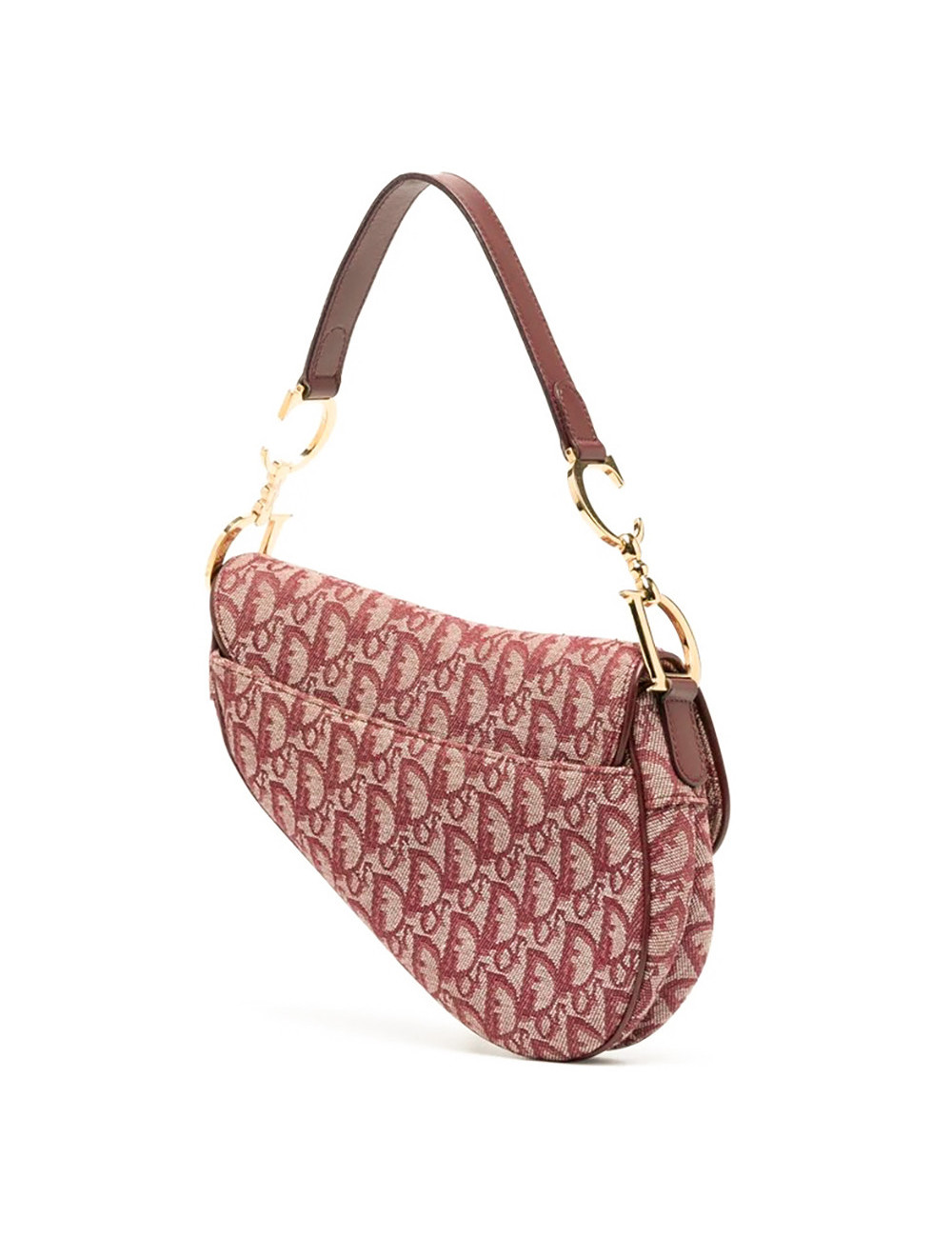 DIOR Saddle bag in burgundy Monogram