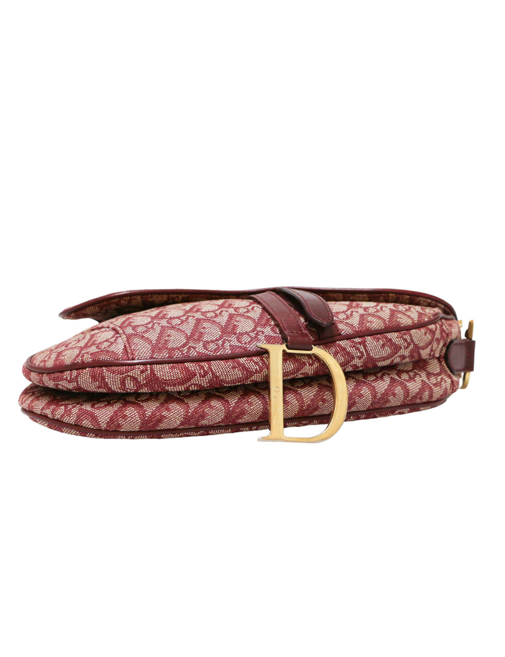 DIOR Saddle bag in burgundy Monogram