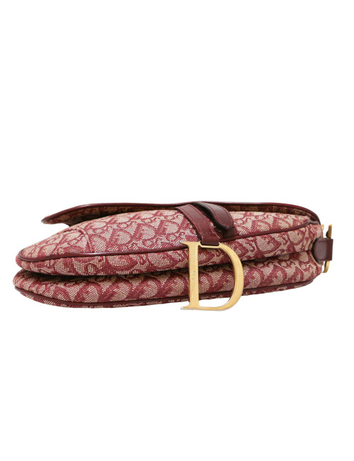 DIOR Saddle bag in burgundy Monogram
