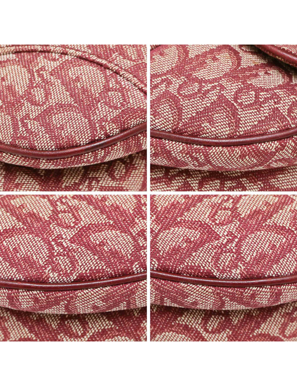 DIOR Saddle bag in burgundy Monogram