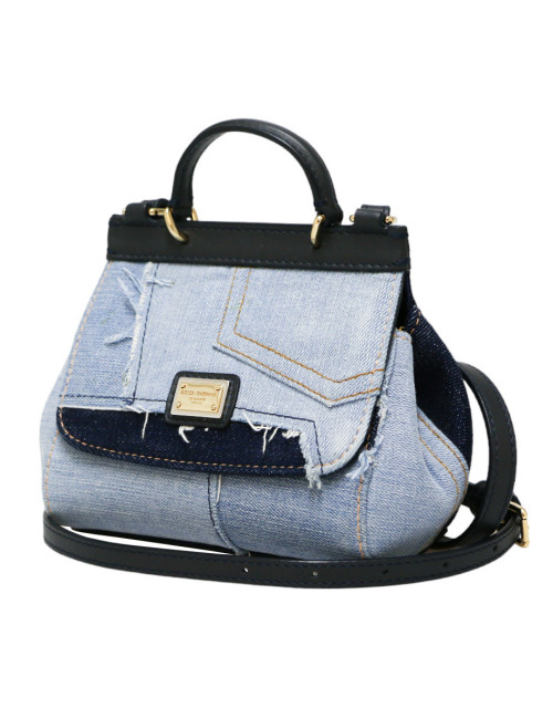 Mini sac DOLCE & GABBANA Sicily denim