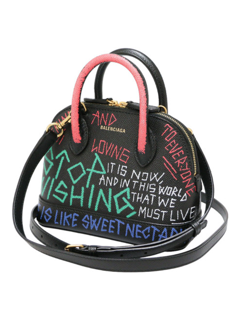 Sac BALENCIAGA Ville graffiti grainé XXXS