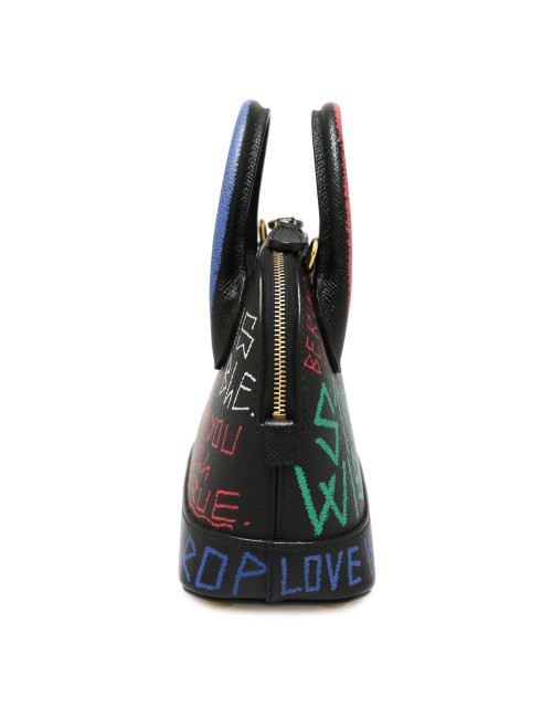 Sac BALENCIAGA Ville graffiti grainé XXXS