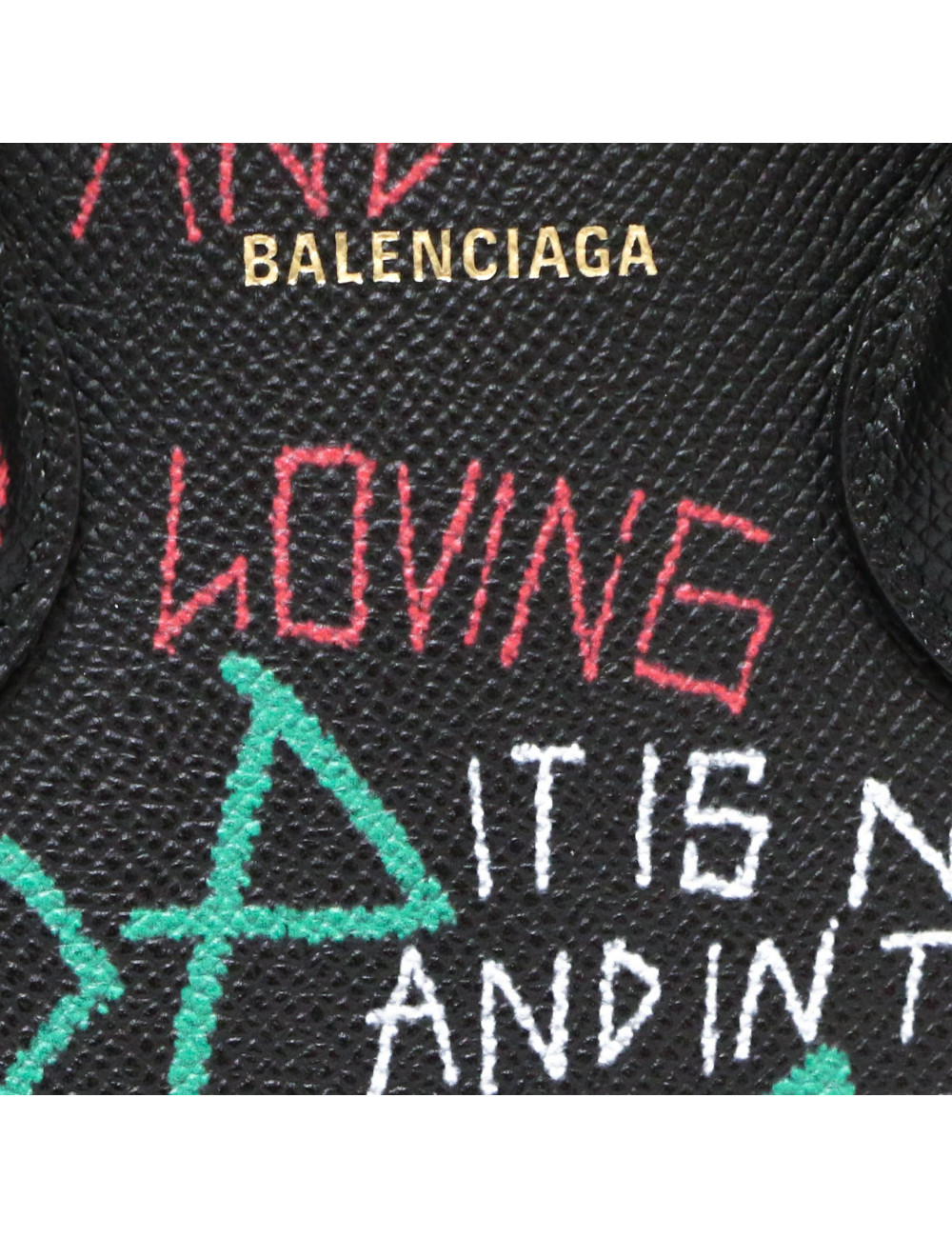 Sac BALENCIAGA Ville graffiti grainé XXXS