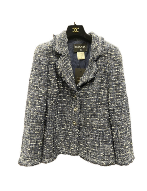 Veste bleue CHANEL T40