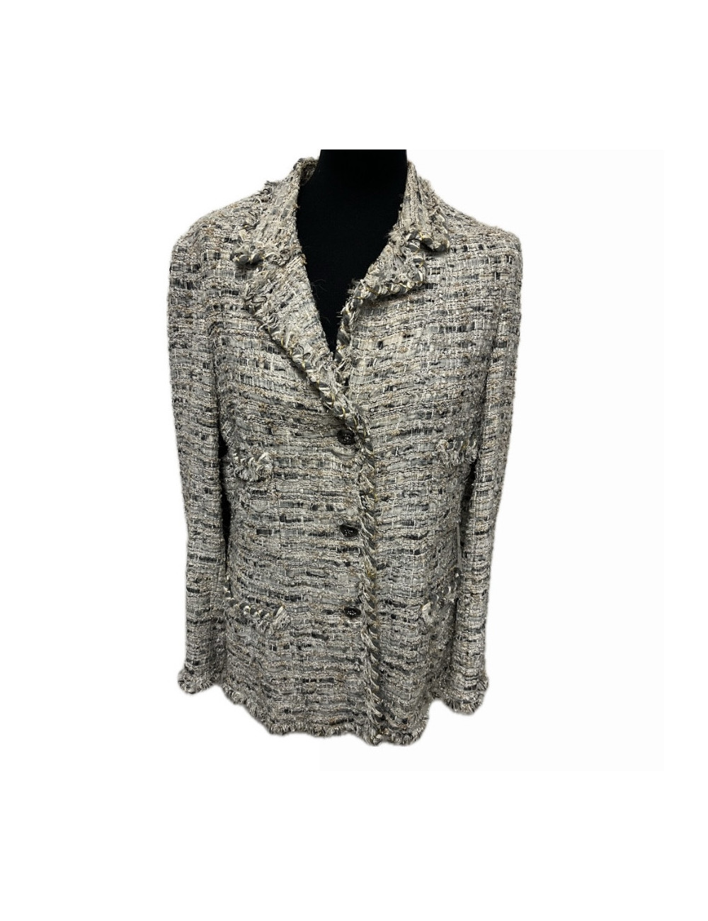 Veste T 44 CHANEL tissu Lesage