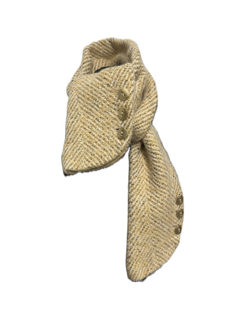 Veste T 40 CHANEL fils d'or écharpe