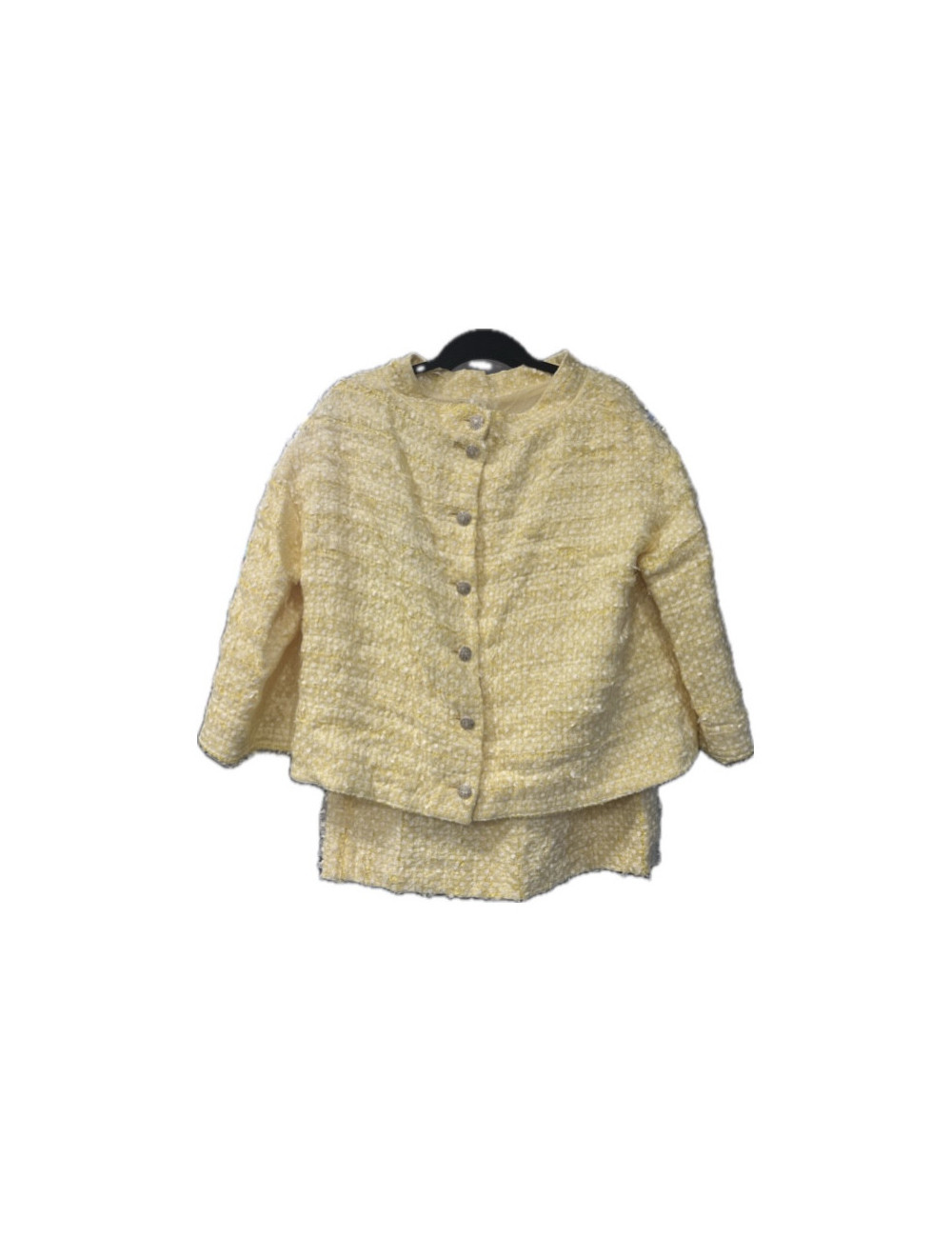 Tailleur CHANEL jaune T36 printemps été 2011