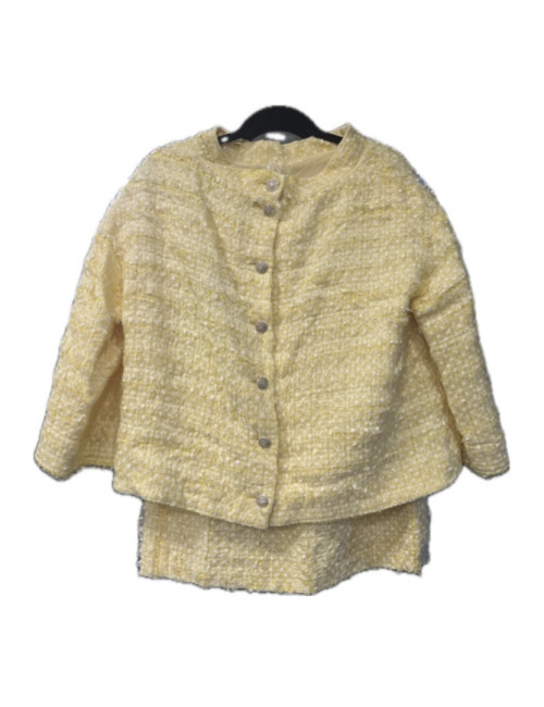 Tailleur CHANEL jaune T36 printemps été 2011