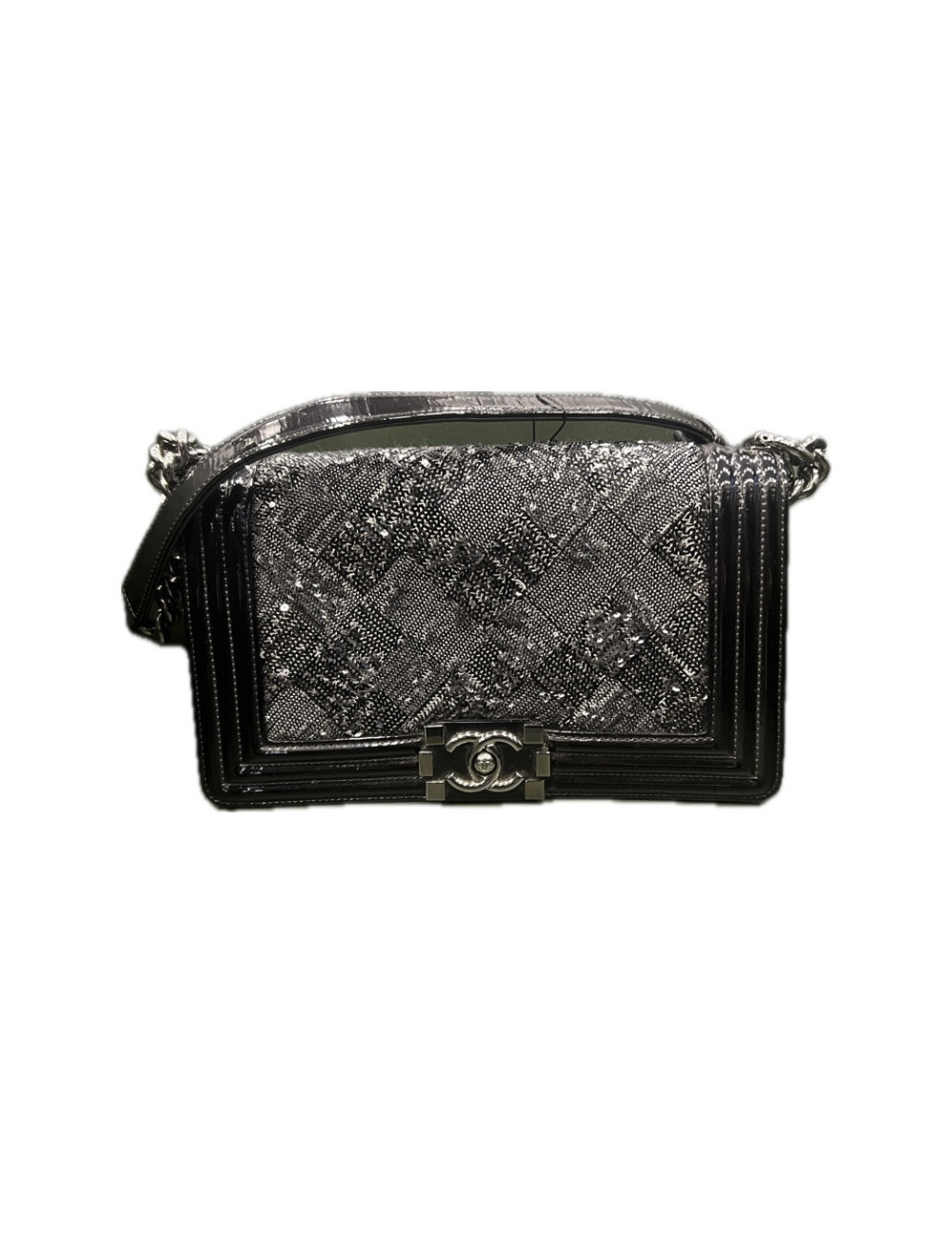 Sac Boy CHANEL sequins noirs