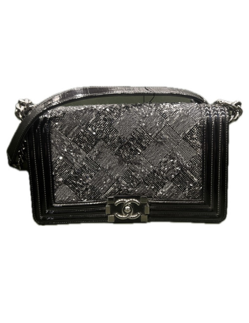 Sac Boy CHANEL sequins noirs