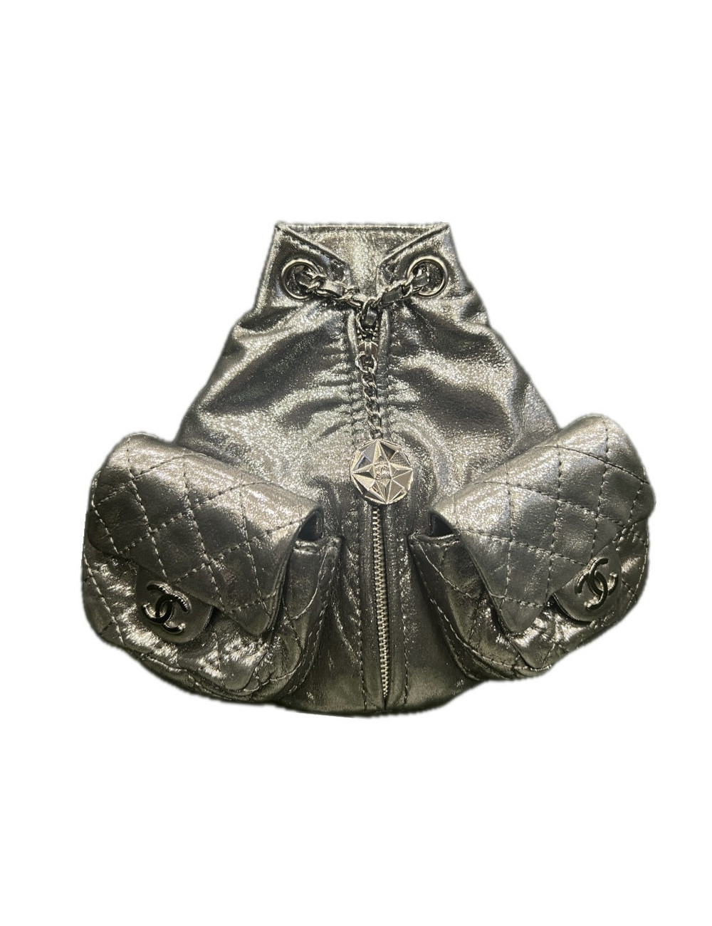 Sac à dos CHANEL argent