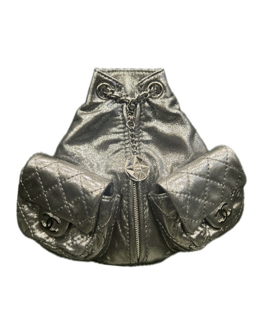Sac à dos CHANEL argent