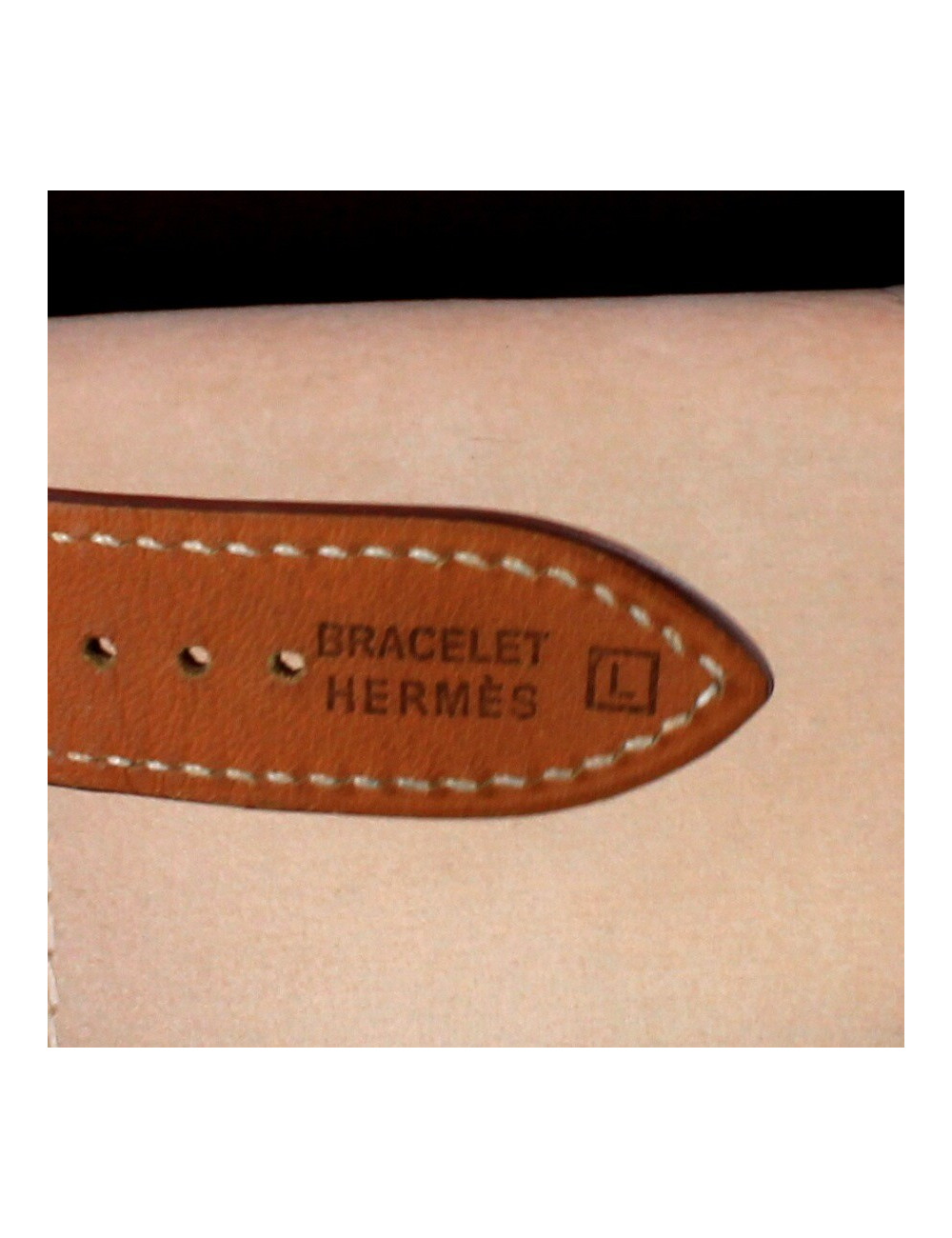 montre heure H HERMES acier mm