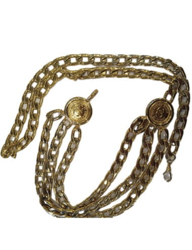 Ceinture CHANEL triple rangs Vintage 2