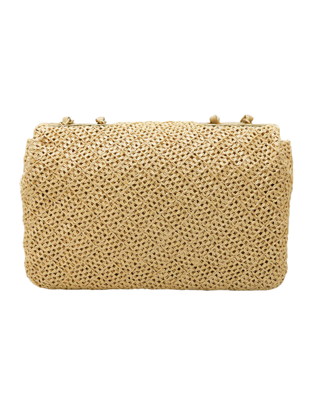 Sac CHANEL paille Timeless beige