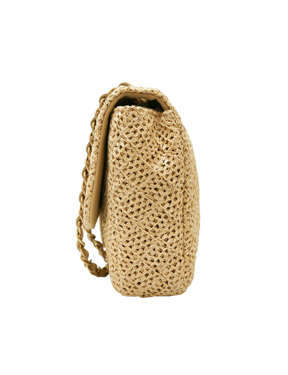 Sac CHANEL paille Timeless beige