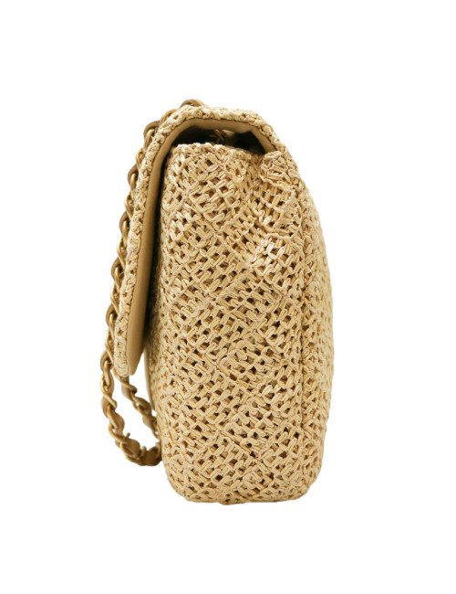 Sac CHANEL paille Timeless beige