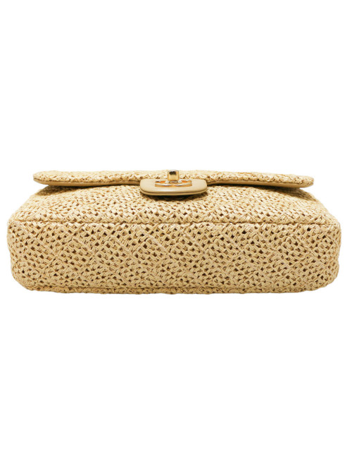 Sac CHANEL paille Timeless beige